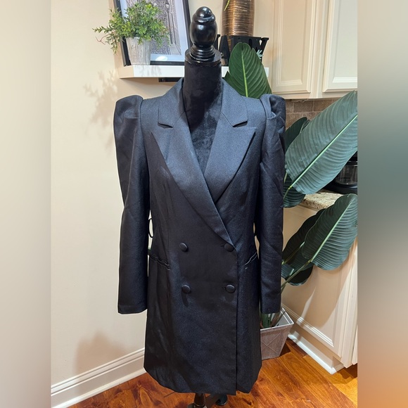 Express Double Breasted Puff Sleeve Blazer Dress Medium - Picture 2 of 7